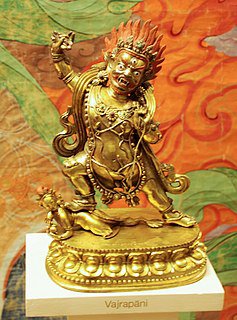 4/" Antique Tibetan Buddhism Red copper hand made Vajrapani statue