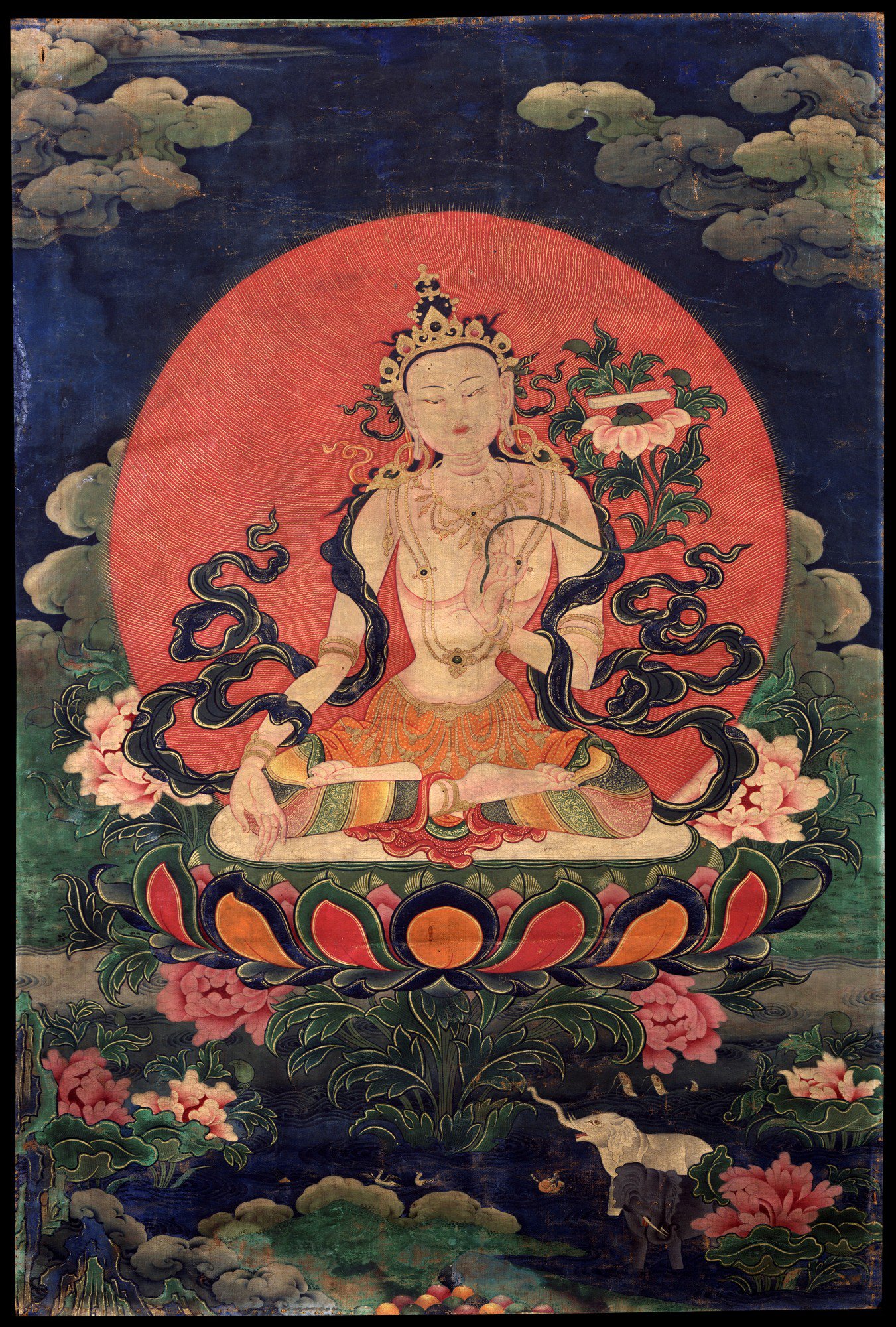 White Manjushri Bodhisattva Buddhist Deity