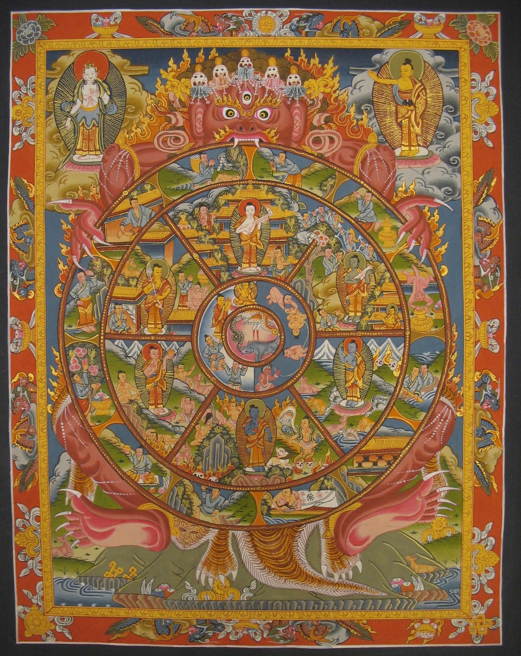 wheel of life thangka wheel of life thangka